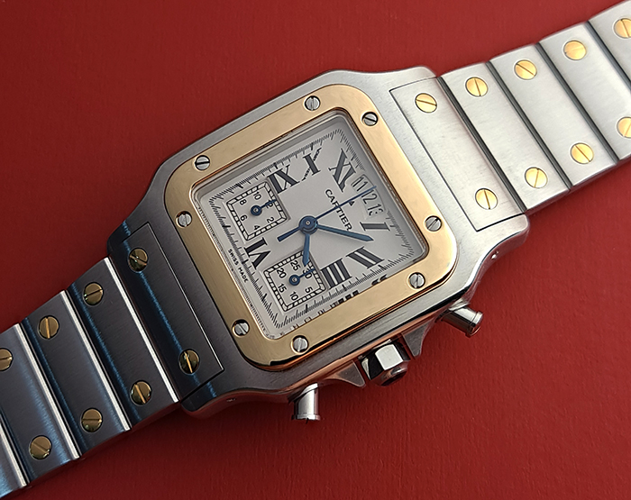 Cartier Santos Galbée Chrono Reflex YG/SS Wristwatch Ref. W20042C2